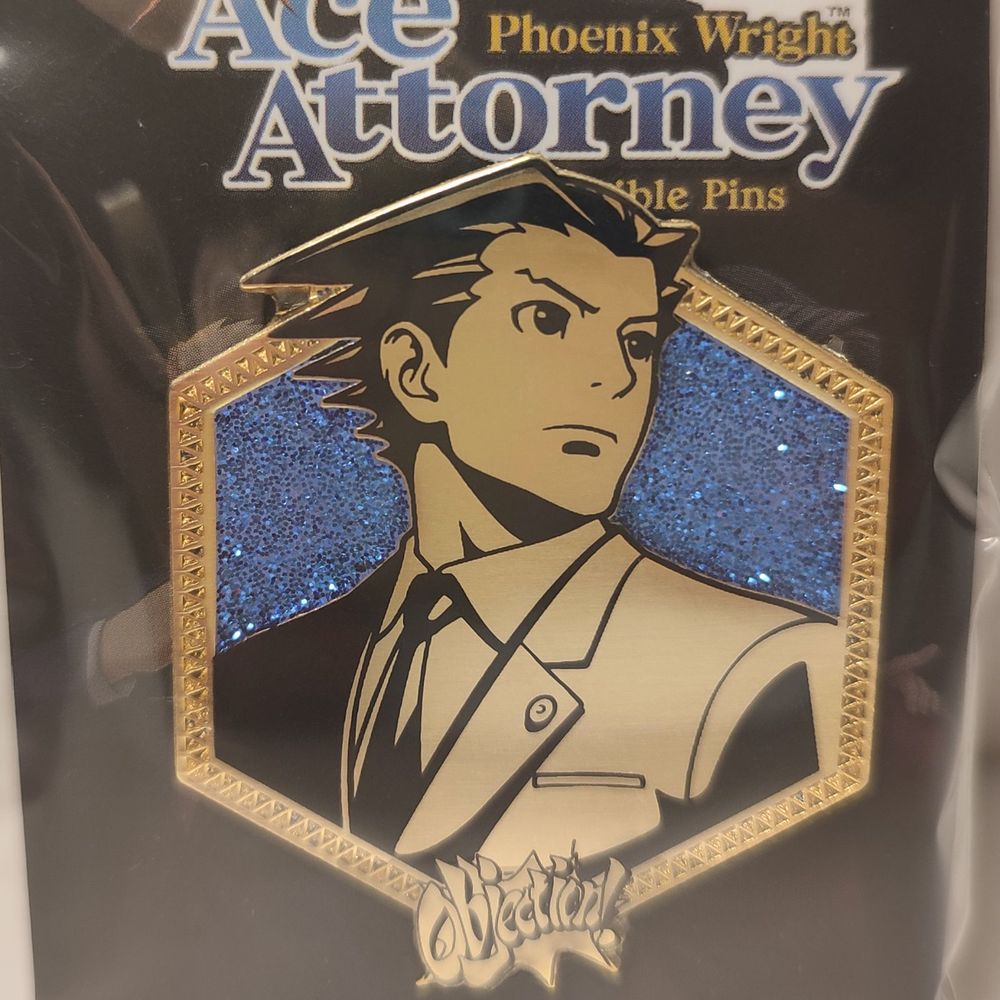 COPY - Ace Attorney Older Phoenix Wright Golden Series Enamel Pin Official Coll…